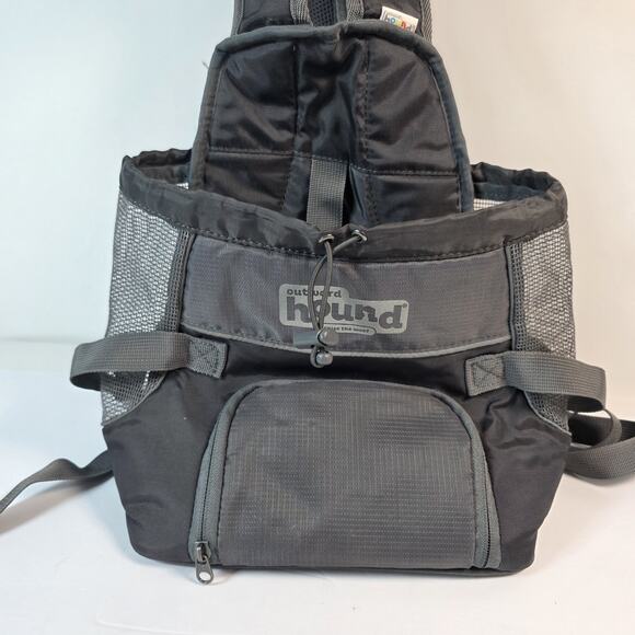 Raise the Woof Outward Hound Pooch Black Front pack Carrier Backpack Small Dog - Picture 2 of 10